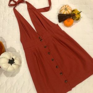 backless mini dress